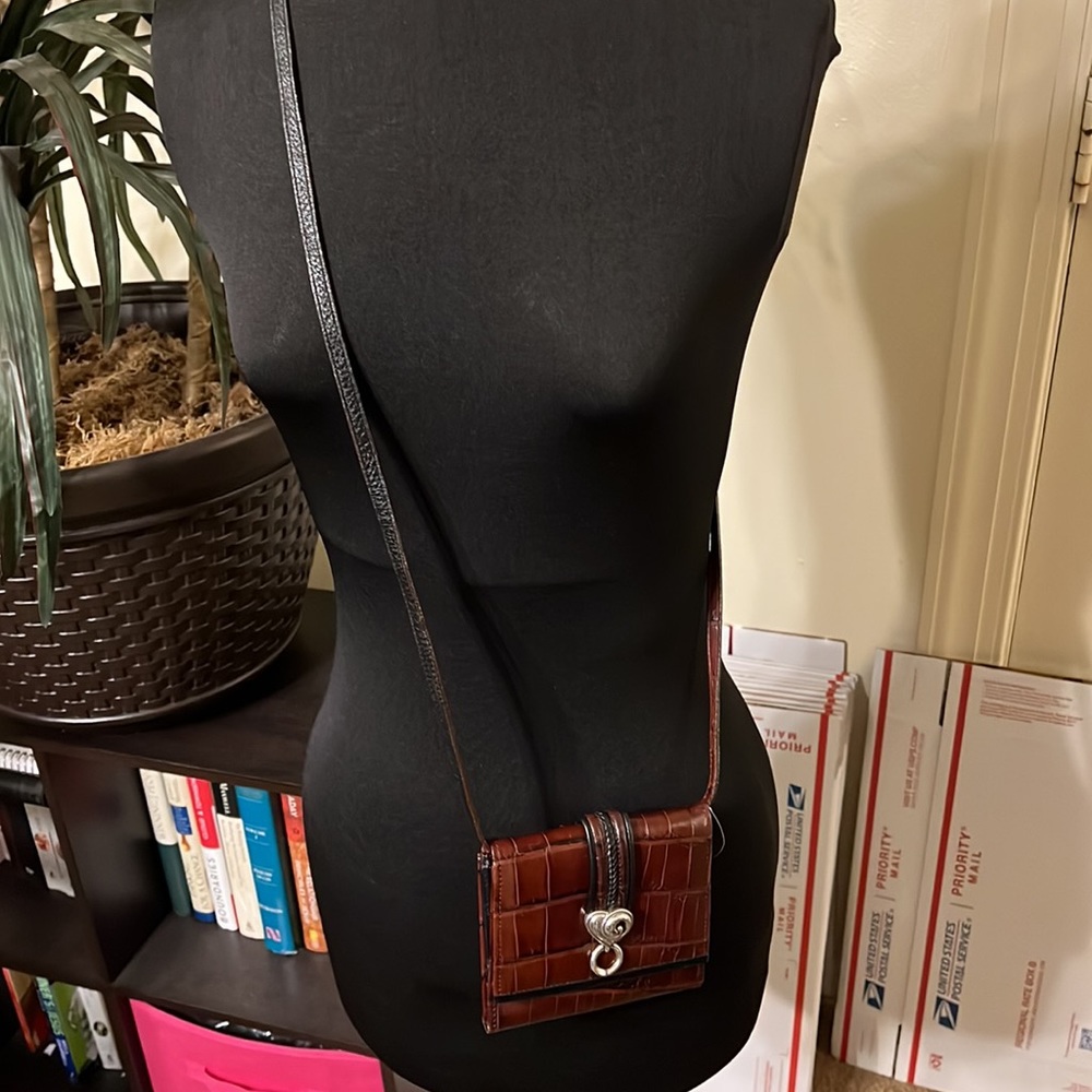 Brighten Leather crossbody wallet purse
